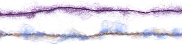 Image of brushed yarns