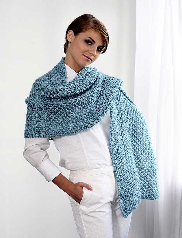 Rectangular Openwork Shawl To Knit Welcome To The Craft
