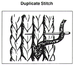 duplicate stitch diagram