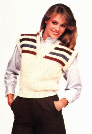 photo of model in striped vest