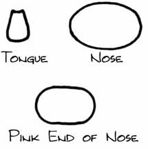 pig tongue and nose pattern image